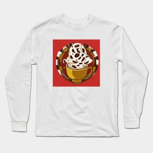 Coffee Retro Roast Decaf French Press Long Sleeve T-Shirt